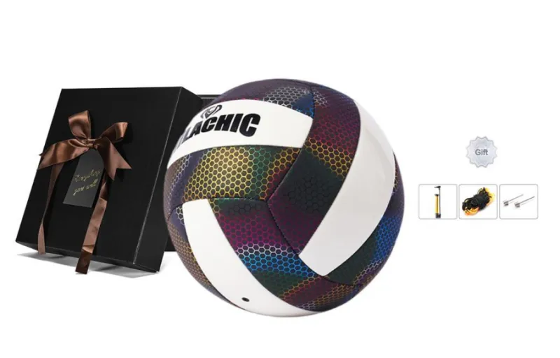 MILACHIC PU Size 5 Volleyball Unisex Black White Purple-6