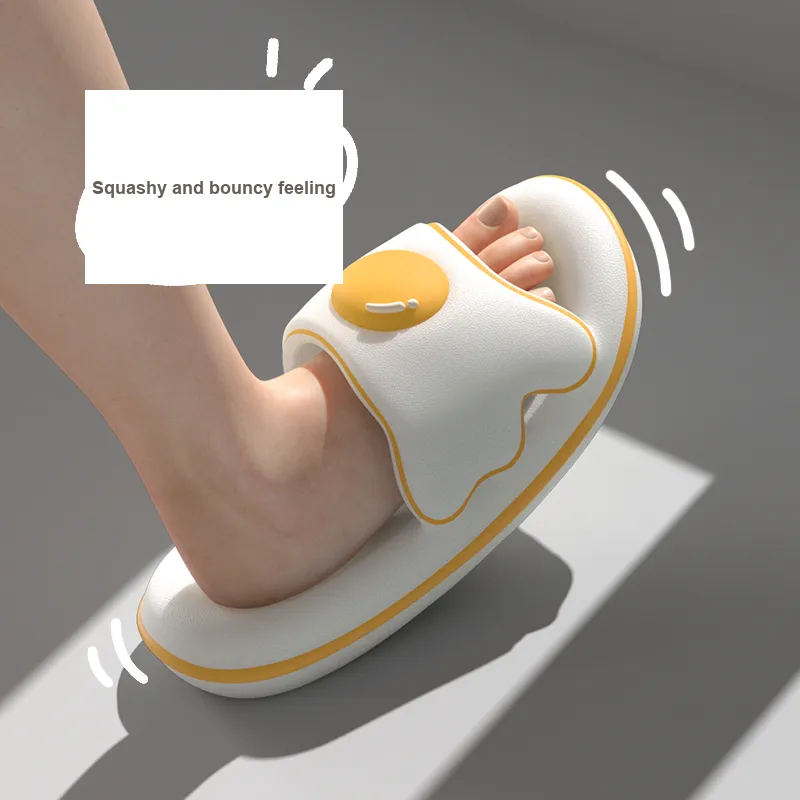 LATE TIME Squashy And Bouncy Feeling Slippers Outerwear Platform EVA Indoor Home Bathing Couple Cool Slippers Unisex-5