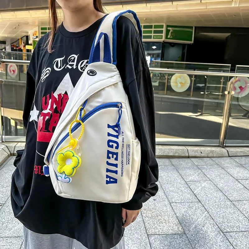 Alcohol Dragon Oxford Sling Bag Regular Unisex White Blue/White Green/Black/White-12