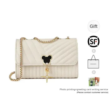 RED DRAGONFLY Polyurethane Handbag Shoulder Bag Crossbody Bag Small Size Women's Black/White