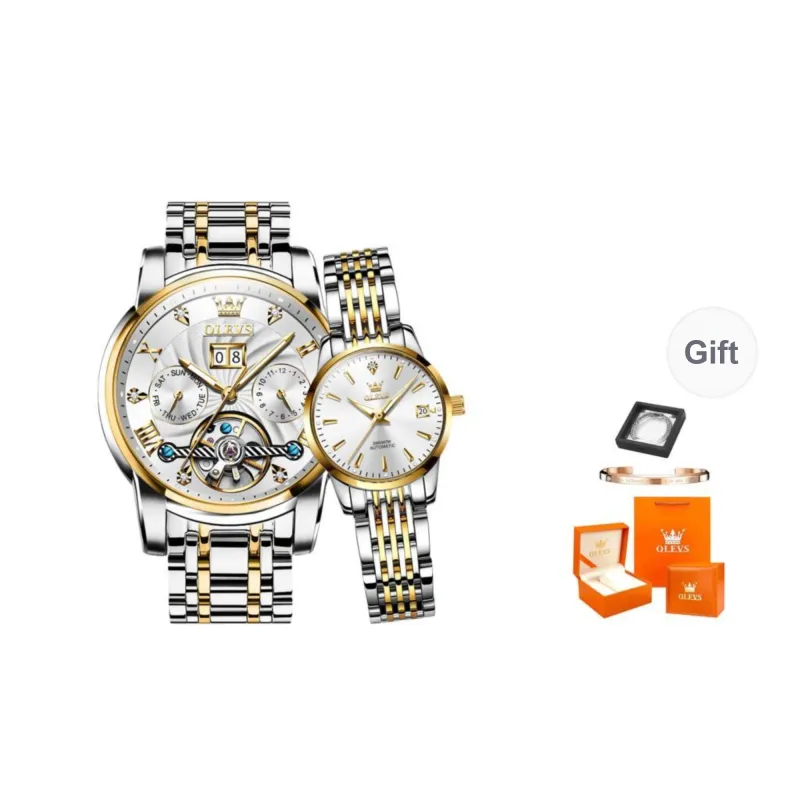 OLEVS Mechanical Movement Watch Unisex Black Dial-7