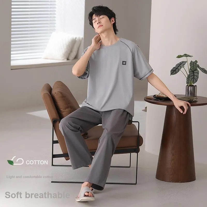 XIA.WA.ZHI.XIU Pajama Set Men's Gift Box Set Image Color-1
