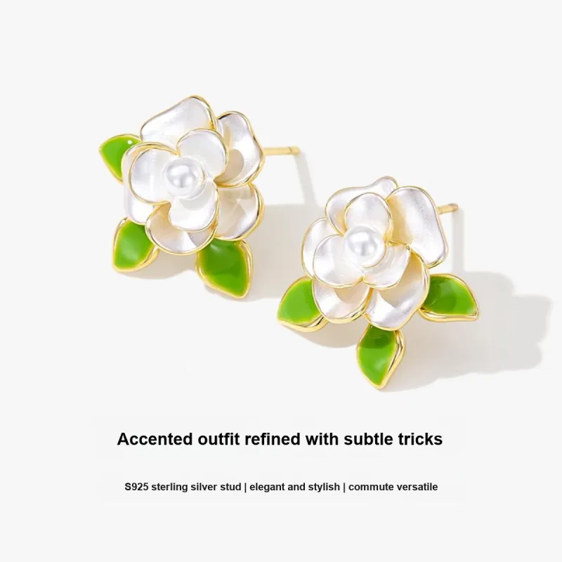 MCK 925 Sterling Silver Needle Stud Earrings Women's-4