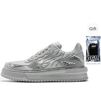 OGR Dragon Scales Model Low Top Skateboard Shoes Unisex Dragon Gray