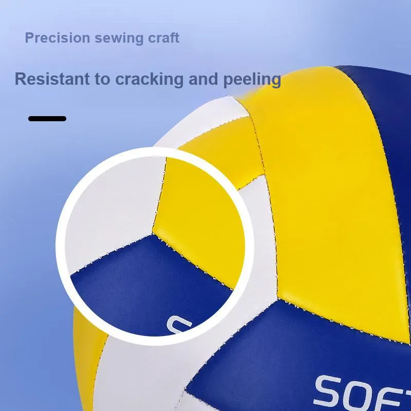 PEAK PVC Size 5 Ball Volleyball Unisex Classic Blue Yellow White Color Scheme-3