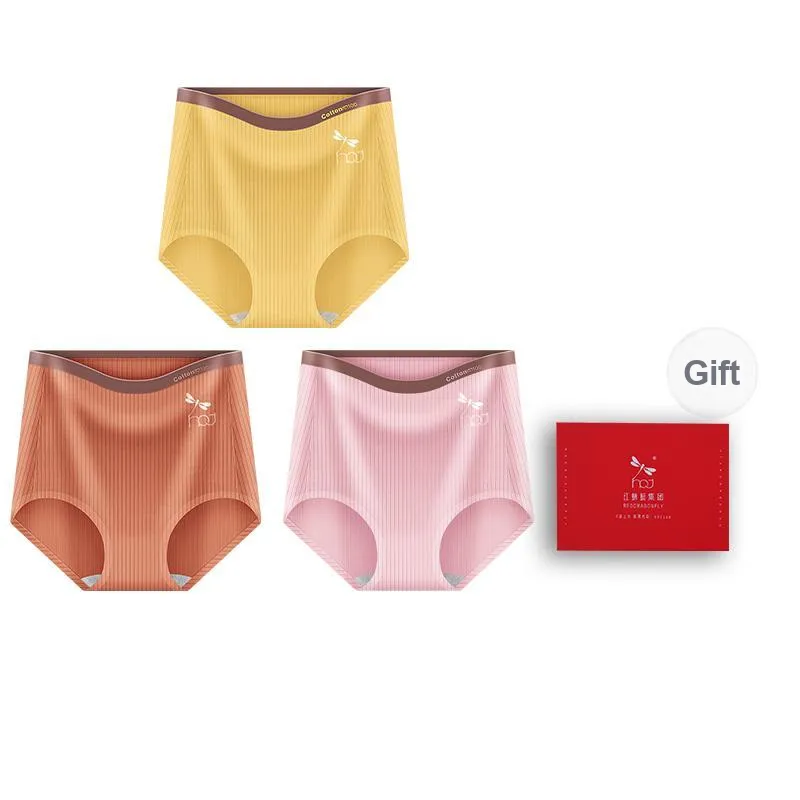 RED DRAGONFLY Cotton Panties Women's 3 Pack Gift Box Set-8