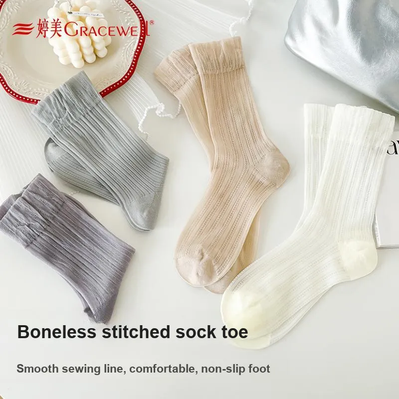 GRACEWELL Mid-Calf Socks Women's 5 Pack-32