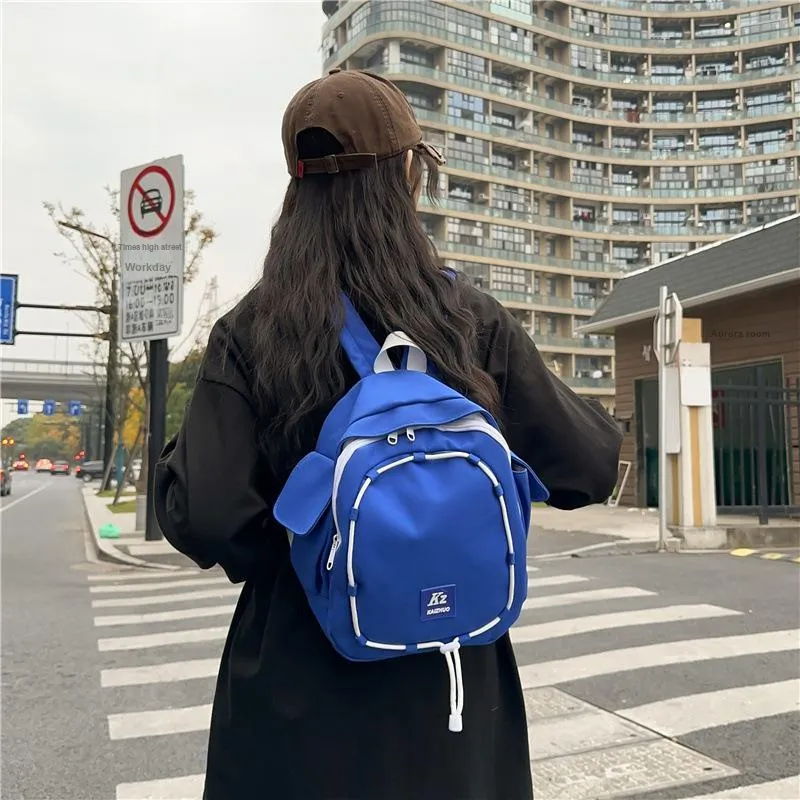 Bywhich Polyester Backpack Regular Unisex Blue/Yellow-4
