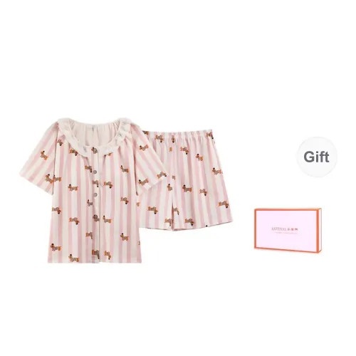 ANVINAL Pajama Set Women's Gift Box Set Pink