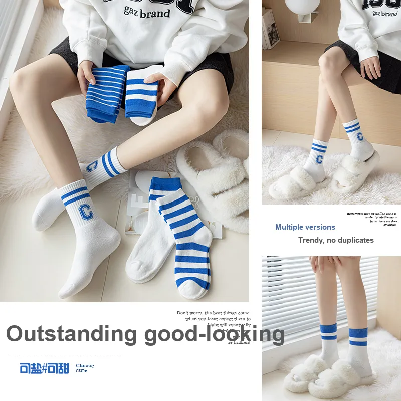 Lan Miao Mid Calf Socks Women's 7 Pack-12