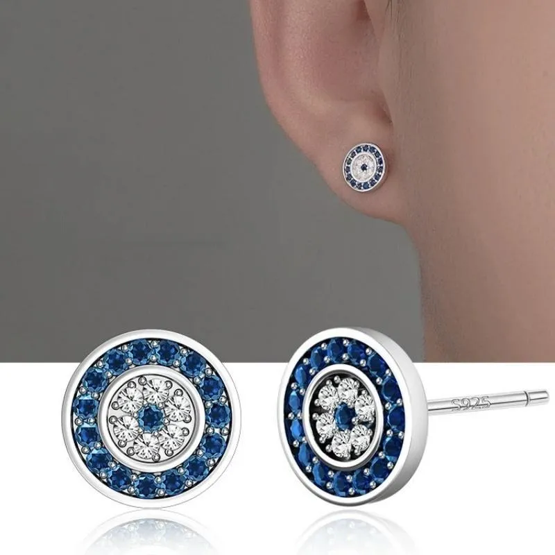 ZWU 925 Sterling Silver Stud Earrings Unisex-4