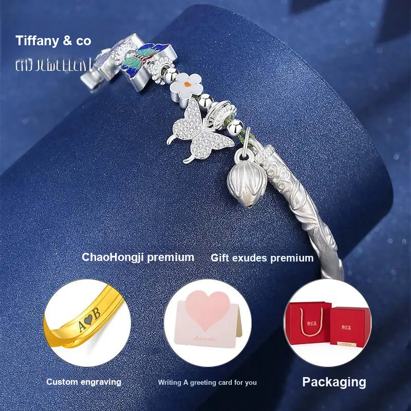 CHAOHONGJI S925 Silver Bangles Women's-7