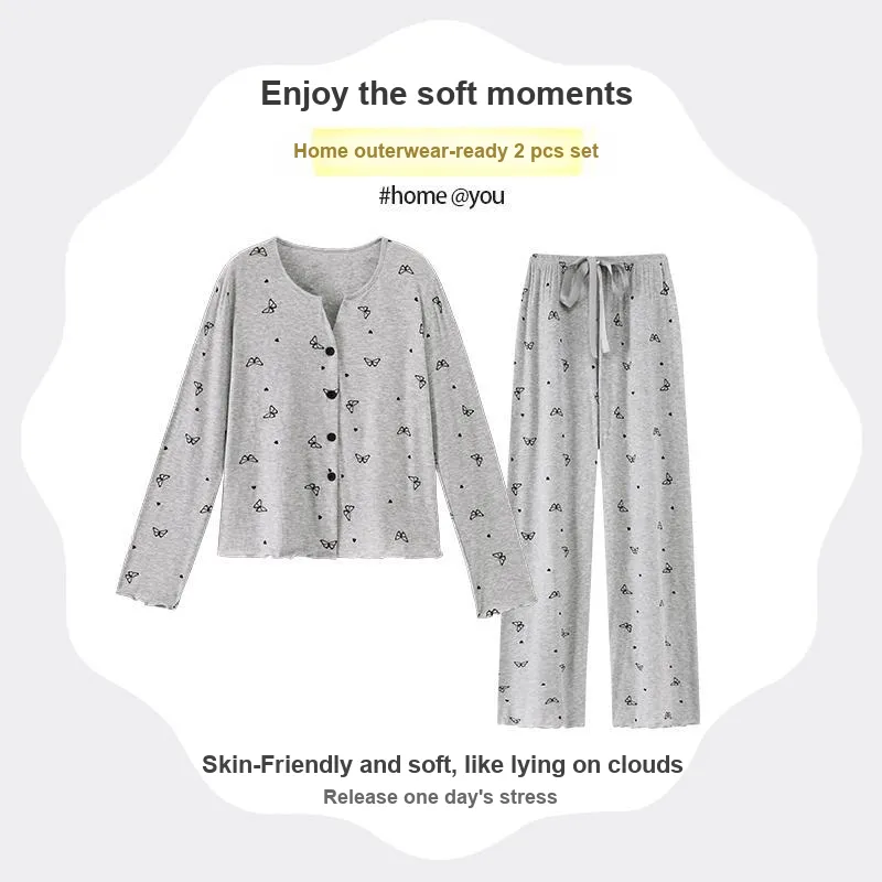 Nodos Shield Pajama Set Women's Gray-4
