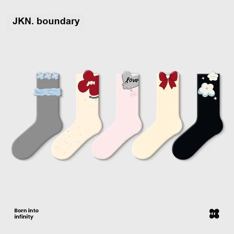JKN Mid Calf Socks Women's 5 Pack-21