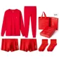 Prosperity 6 Pcs Set (Thermal Top+Thermal Pants+2 Pairs of Underpants+2 Pairs of Socks) 7A Antibacterial/Temperature Locking and Heat Retention