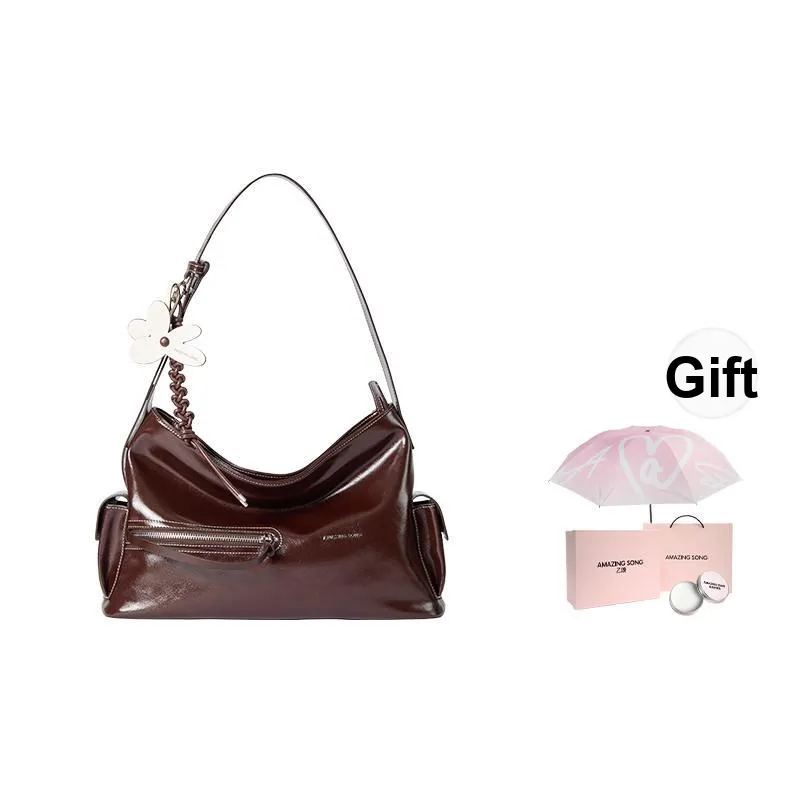 AMAZING SONG Cow Leather, Zip Closure Commute Date Casual Crossbody Bag, Shoulder Bag Women's Multicolor-29