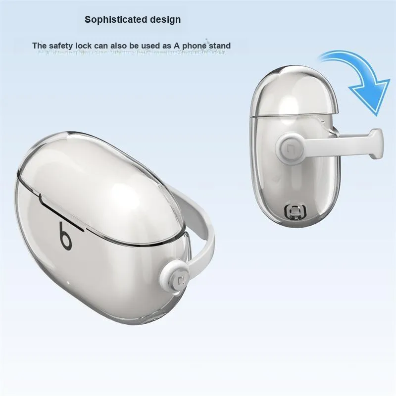 Tong Tong Rabbit Available On Beats Studio Buds+ TPU Protective Sleeve Transparent Headphone Cases-1