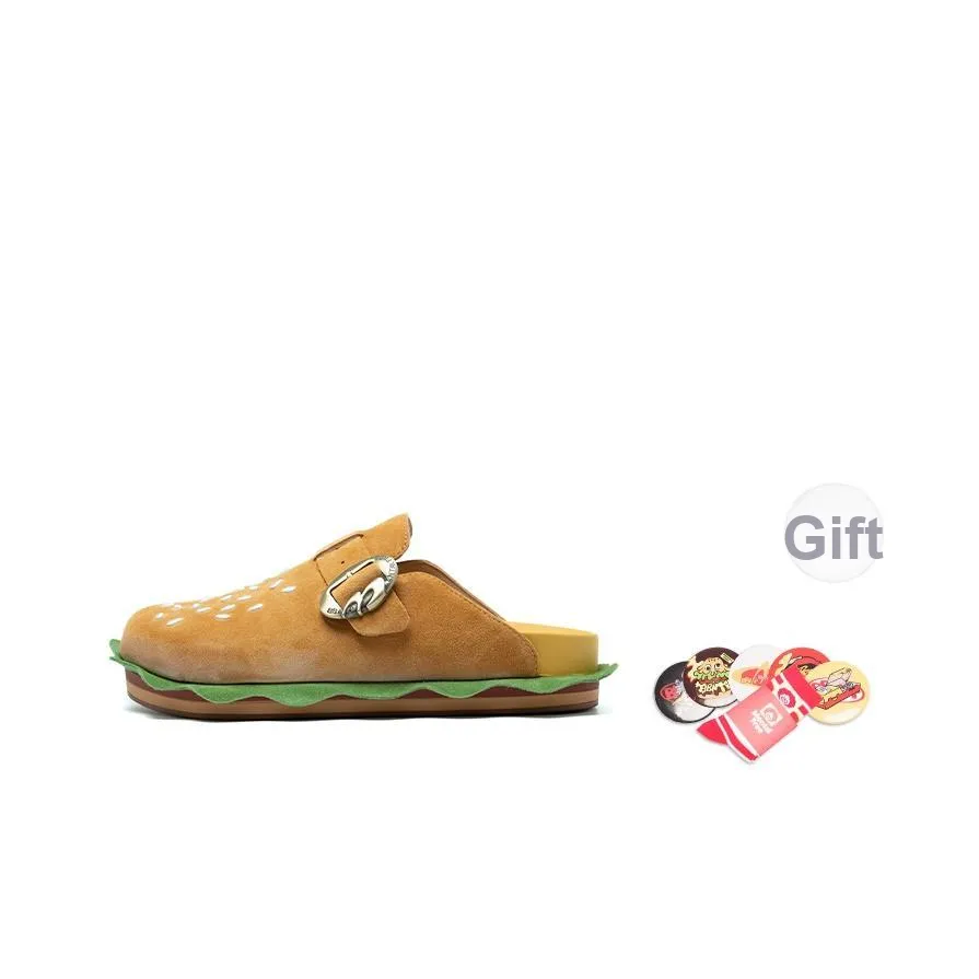 BBIMP Abrasion Resistant Closed Toe Slippers Unisex Orange