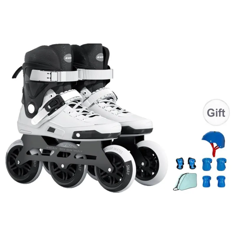 Sway Inline Skates Unisex Black White Two Tone-3