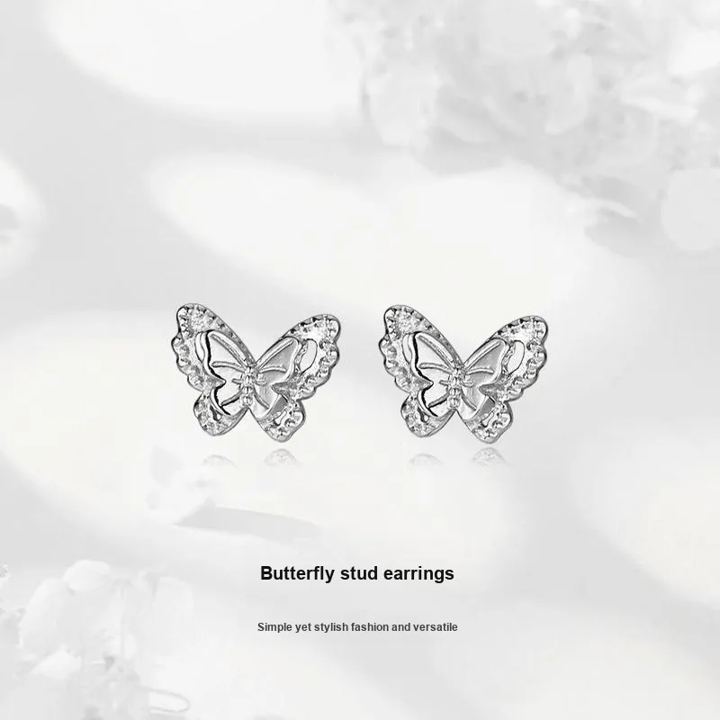 MISS TOOYA S999 Fine Silver Stud Earrings Women's-2
