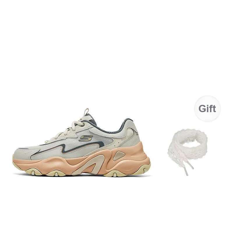 Skechers D'Lites Low Top Chunky Sneakers Women's Gray-0
