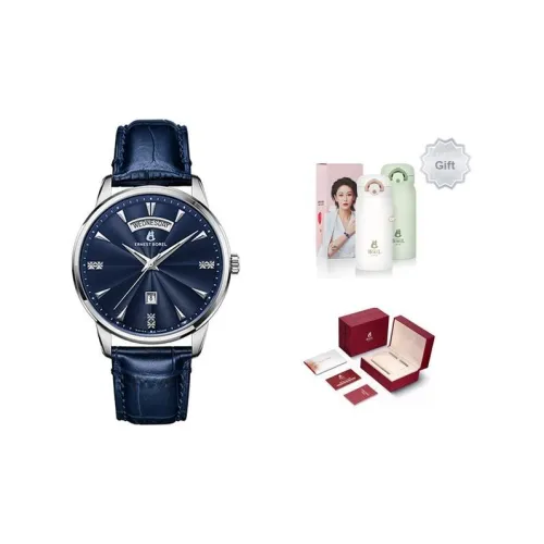 ERNEST BOREL Кварцевый механизм Мужские часы Jules 40 мм Синий