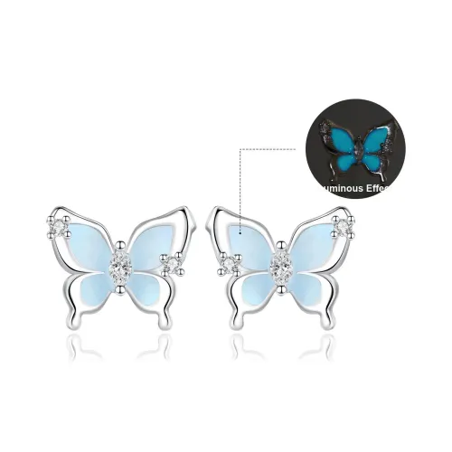 LAOYINFANG Серебряные серьги-гвоздики женские