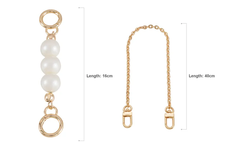 Lan Bao Fan Metal Shoulder Strap, Bag Accessory Women's Gold Tone-41