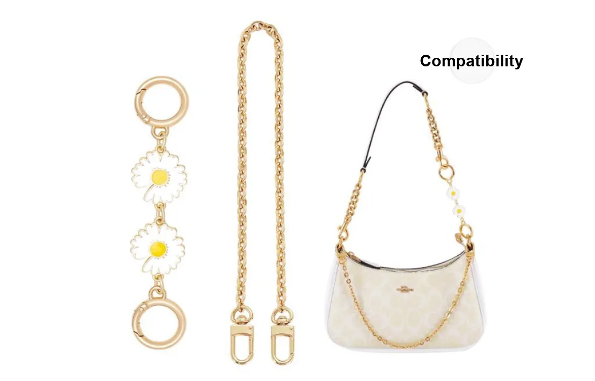 GUYI Metal Bag Accessory Bag Strap Women's Gold Tone
