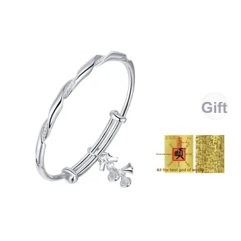 Bear Silversmith 999 Fine Silver Sterling Silver Bangle Women's