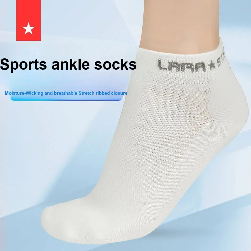 LARA STAR Ankle Socks Unisex Combo Set White-3