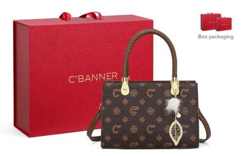 C°BANNER Handbags Coffee [Romantic Foldable Box]