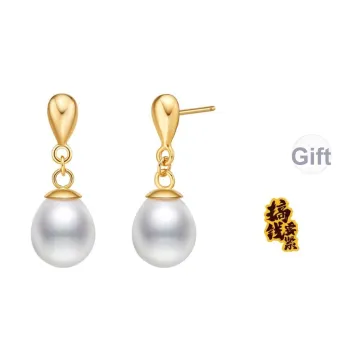 Luxury Beads Freshwater Pearl Earrings Women's