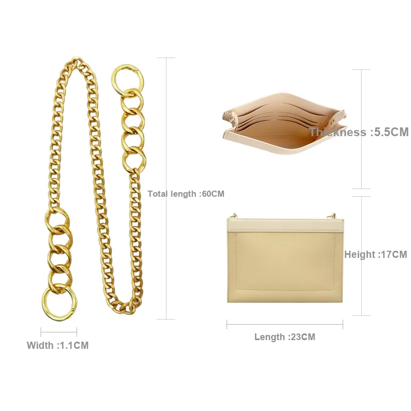 Metal Bag Accessory Women's Gilded Color-3