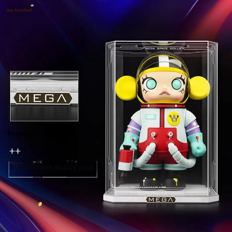 LIGHT YOUR BRICKS Le Yi Bai Compatibility Pop Mart 1000% Molly Extra Large Action Figure Storage Box Model Accessories-3