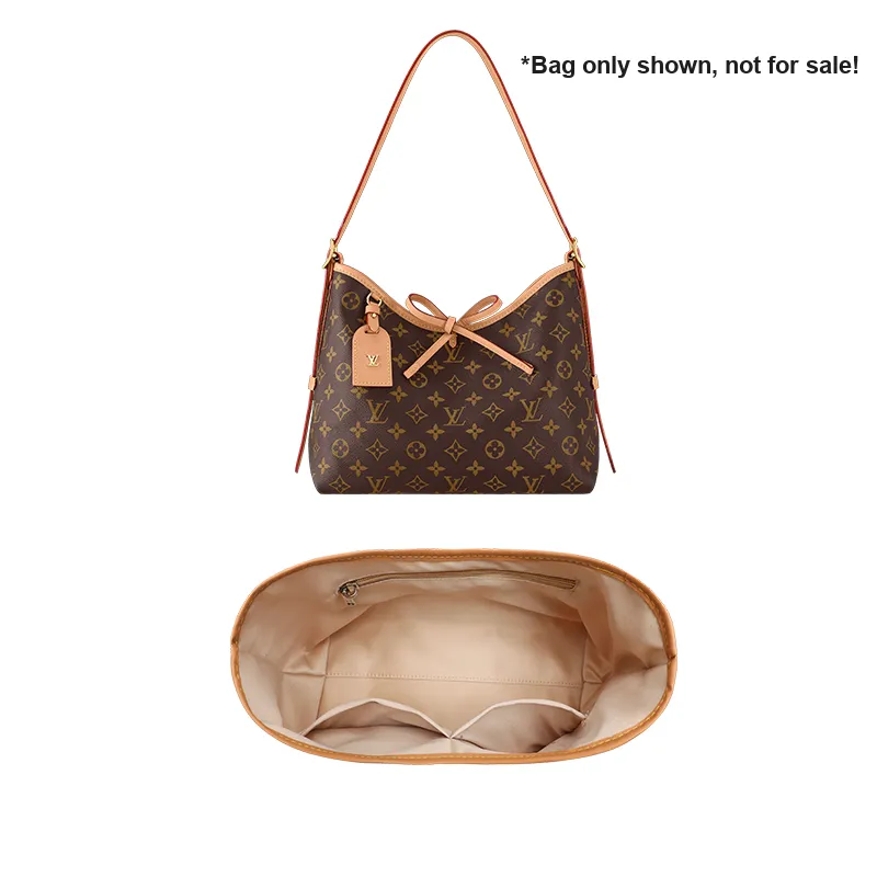 Tide Tribute Silk Medium Bag With Lightweight Lining, Smooth Storage & Organization Women's Coffee, Beige-5