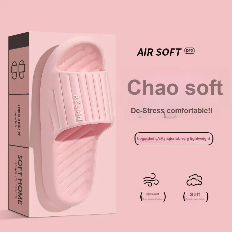Foot Recreation Summer Squashy And Bouncy Feeling Soft Soled Indoor Bathroom Bathing Slip Resistant Home Slippers-23