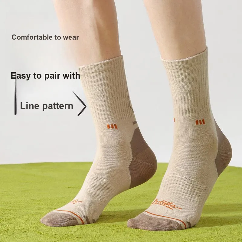 H YXIANG Mid Calf Socks Men's 5 Pack-5