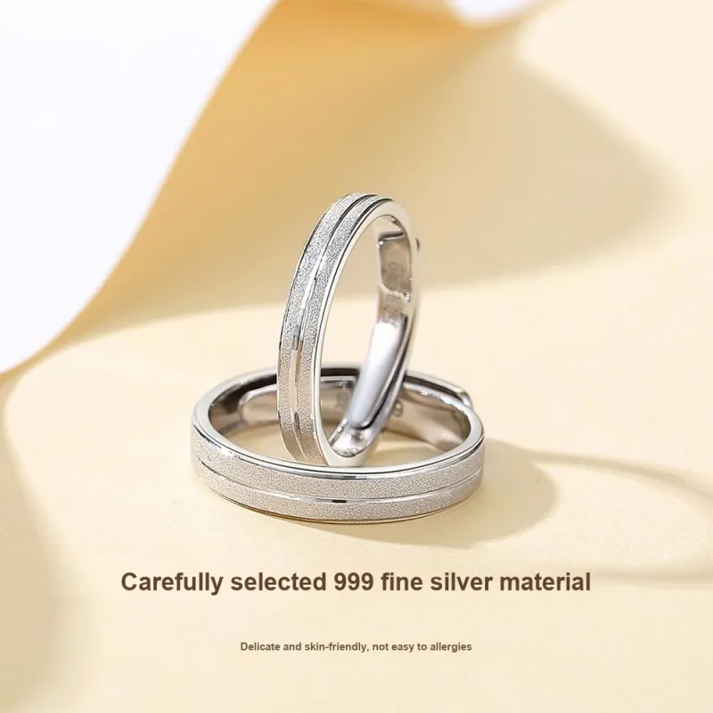 7℃ 999 Fine Silver Rings Unisex-2