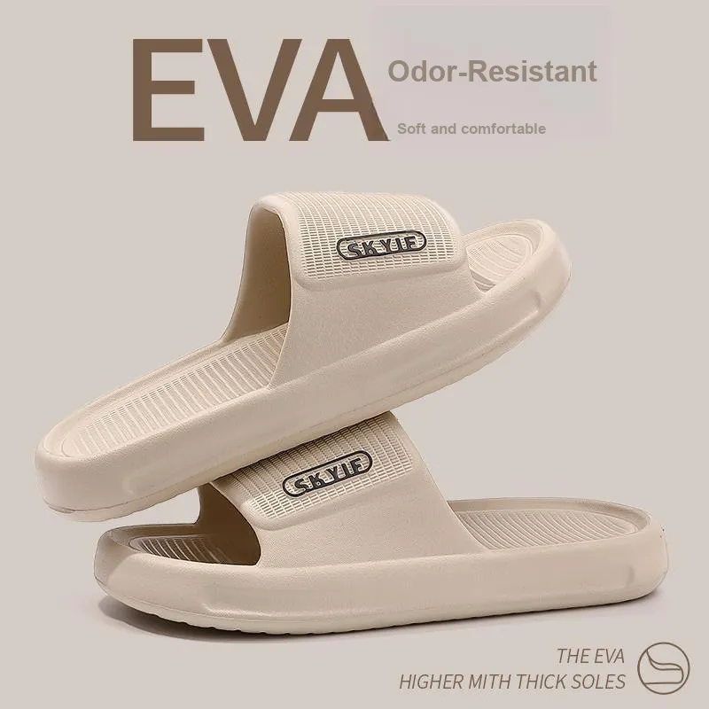 Foot Recreation Summer Home Indoor Comfortable Slip Resistant Bathroom Quiet EVA Slippers, Home Slippers, Unisex-7