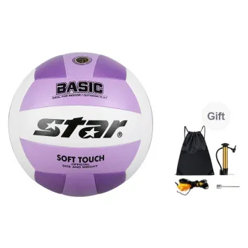 Star PU Size 3 Ball Volleyball Unisex White Purple