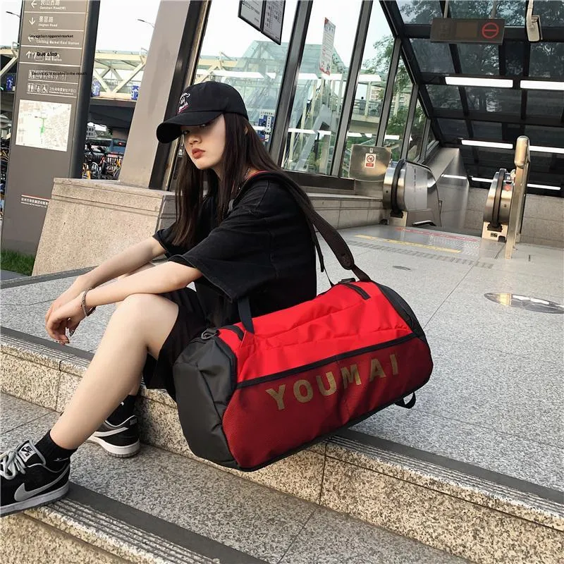 PULUWIRR Nylon Gym Bag Tubas Unisex Black/Red/Green/Khaki/Yellow/Pink-11