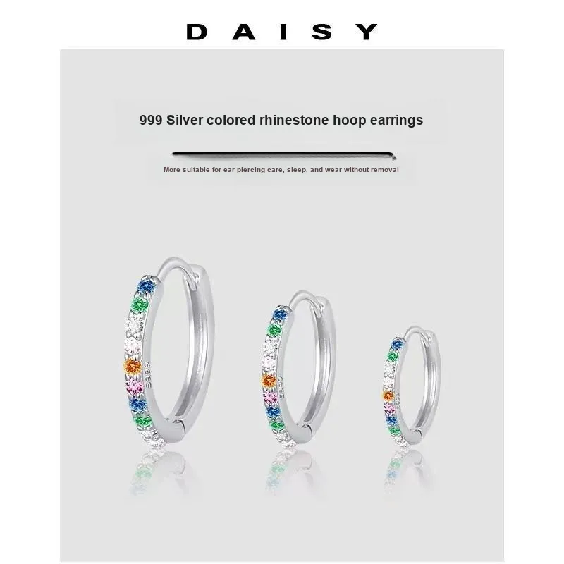 Daisy Dream 999 Fine Silver Earrings Women's-4