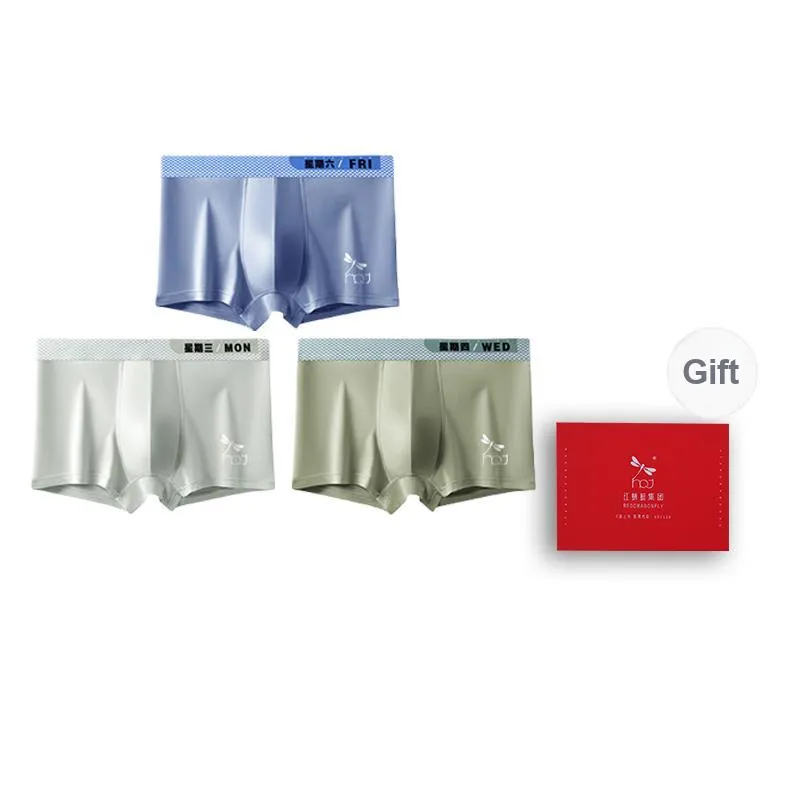 RED DRAGONFLY Cotton Panties Men's 3 Pack Gift Box Set-7