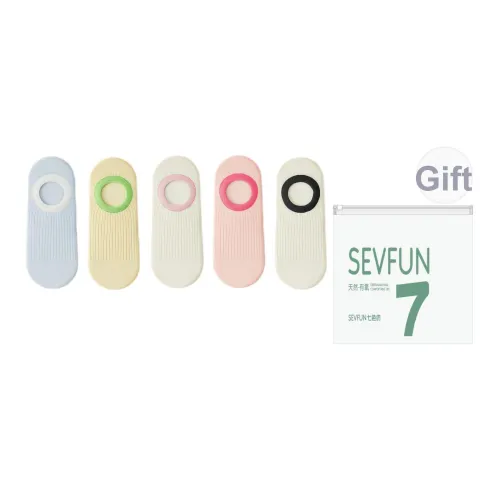 7 SEVFUN No Show Носки Женские Сумка для покупок 5 пар