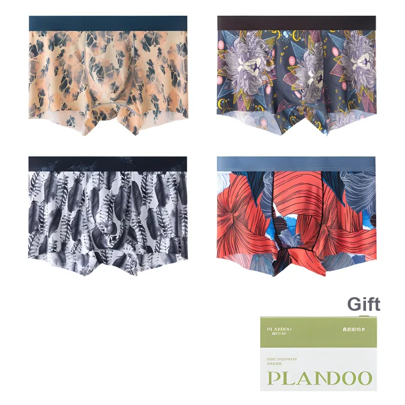 PLANDOO Underpants Men's 4 Pack-5