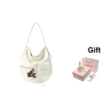AMAZING SONG Synthetic Leather Shoulder Bag Women's Elegant Black/Cream White/Ancora Red/Cookie