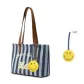 Blue and White Stripes+Smiley Face Pendant