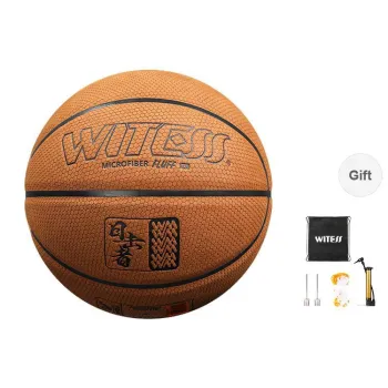 WITESS Microfiber Leather Basketball Yellow Brown Size 7 Ball Match Unisex