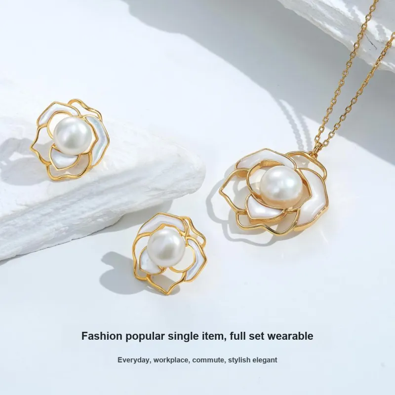 ME LUXE Pearl Stud Earrings, Classic And Versatile Women's-4